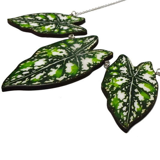 Tropical leaf necklace