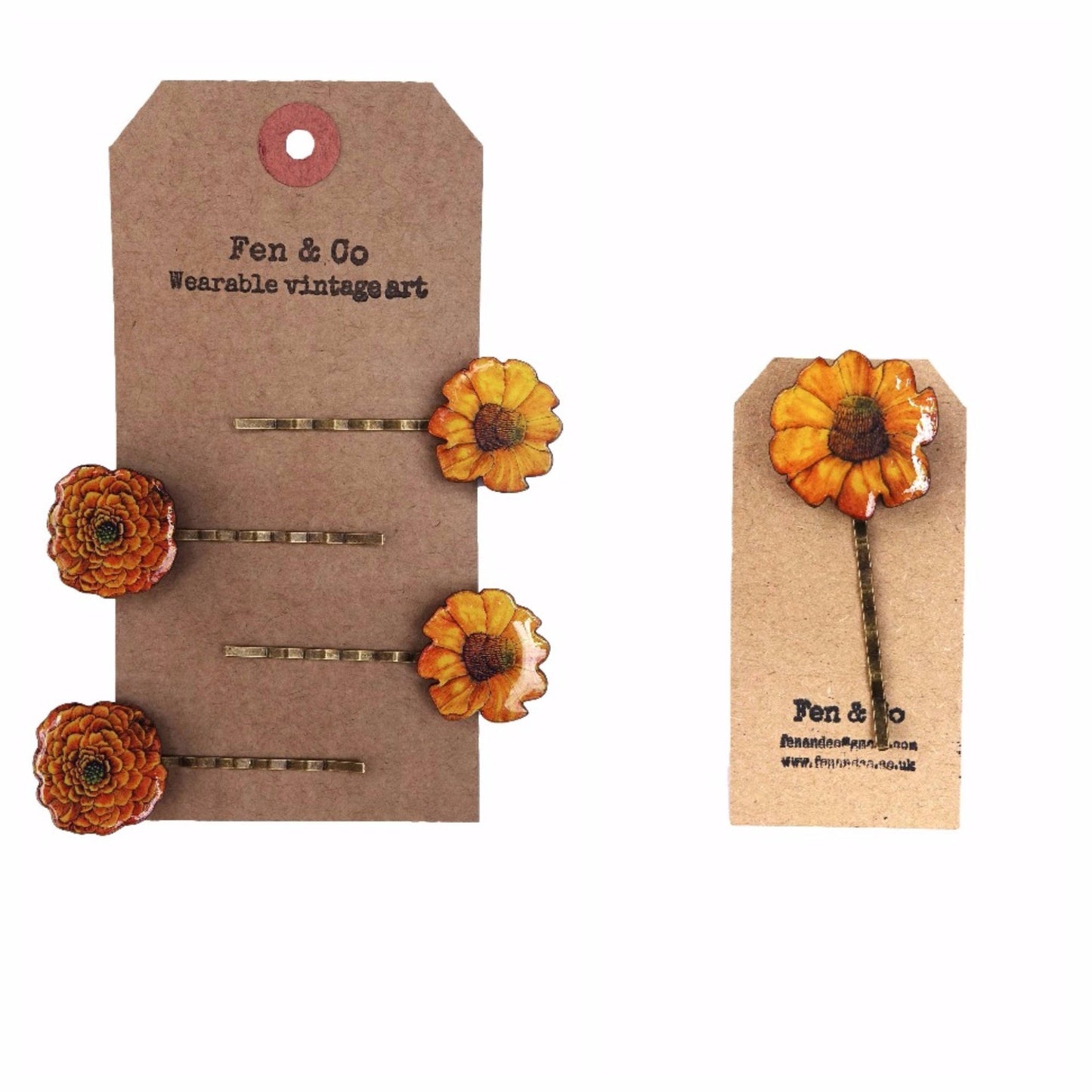 Marigold hairpins