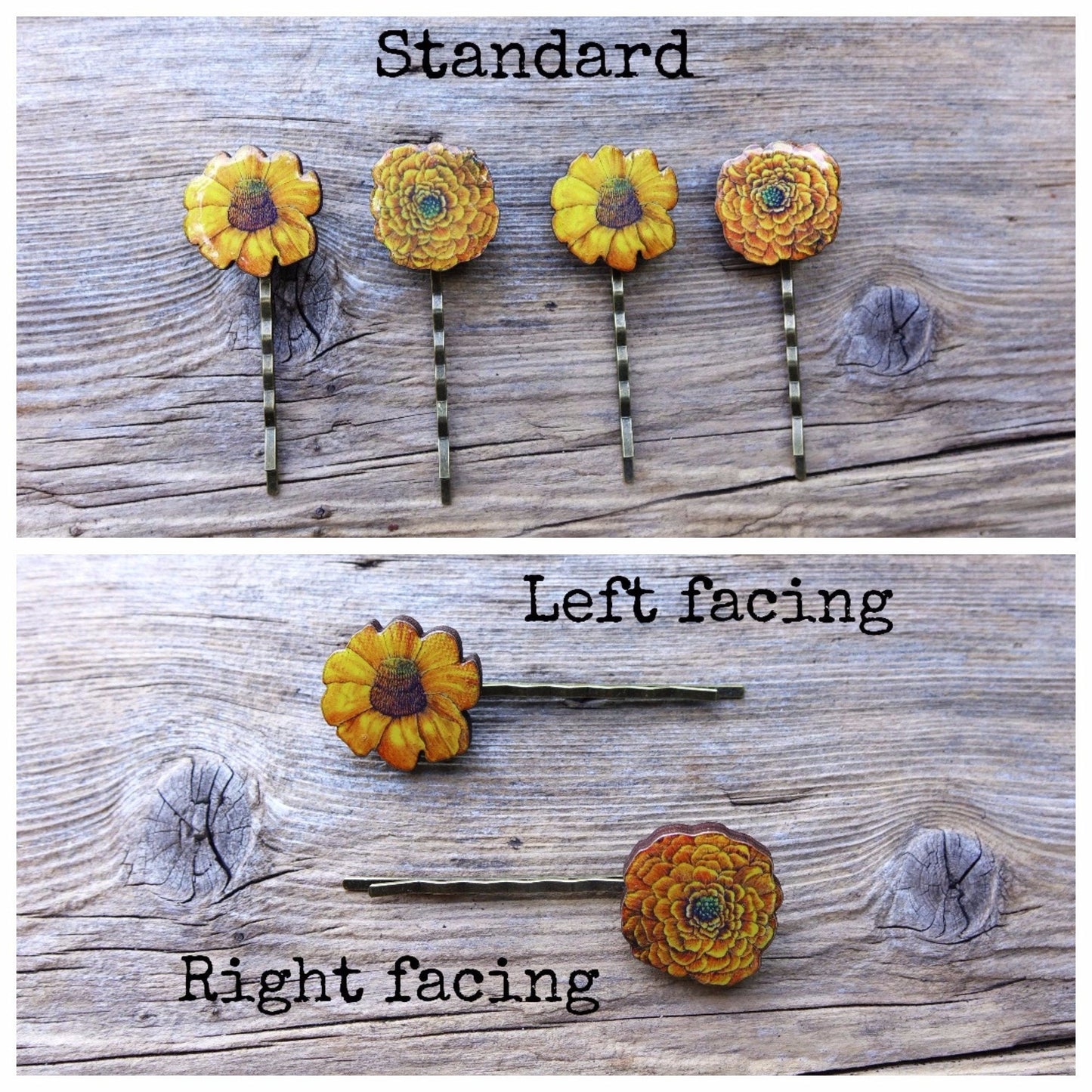 Marigold hairpins