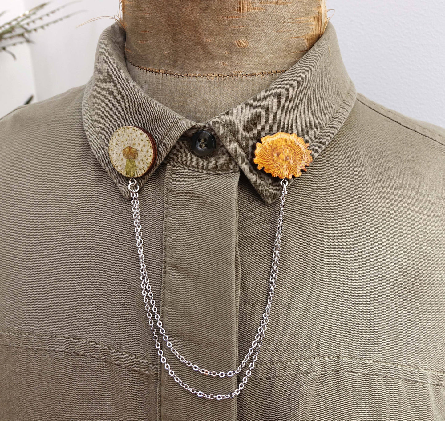 Dandelion lapel pins