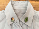 Acorn and Oak leaf collar pins