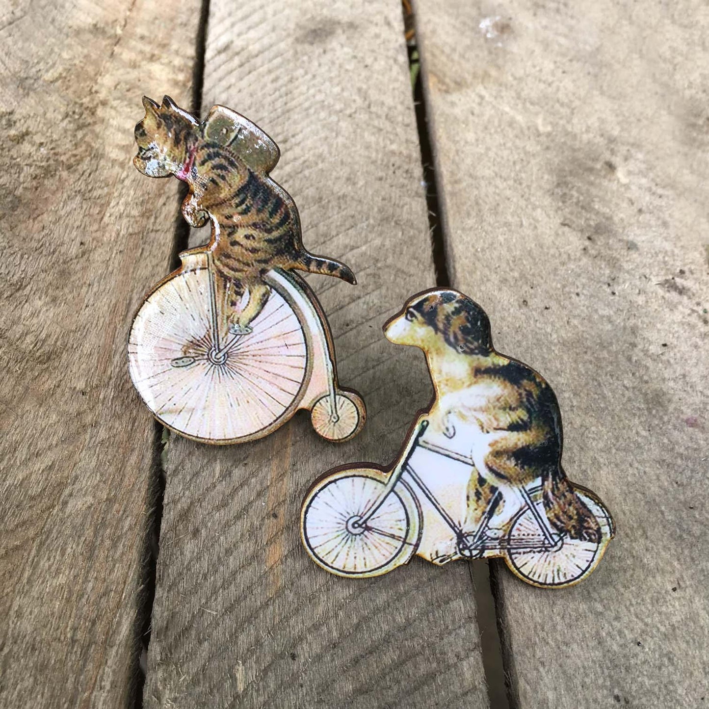 Whimsical cat or dog brooch