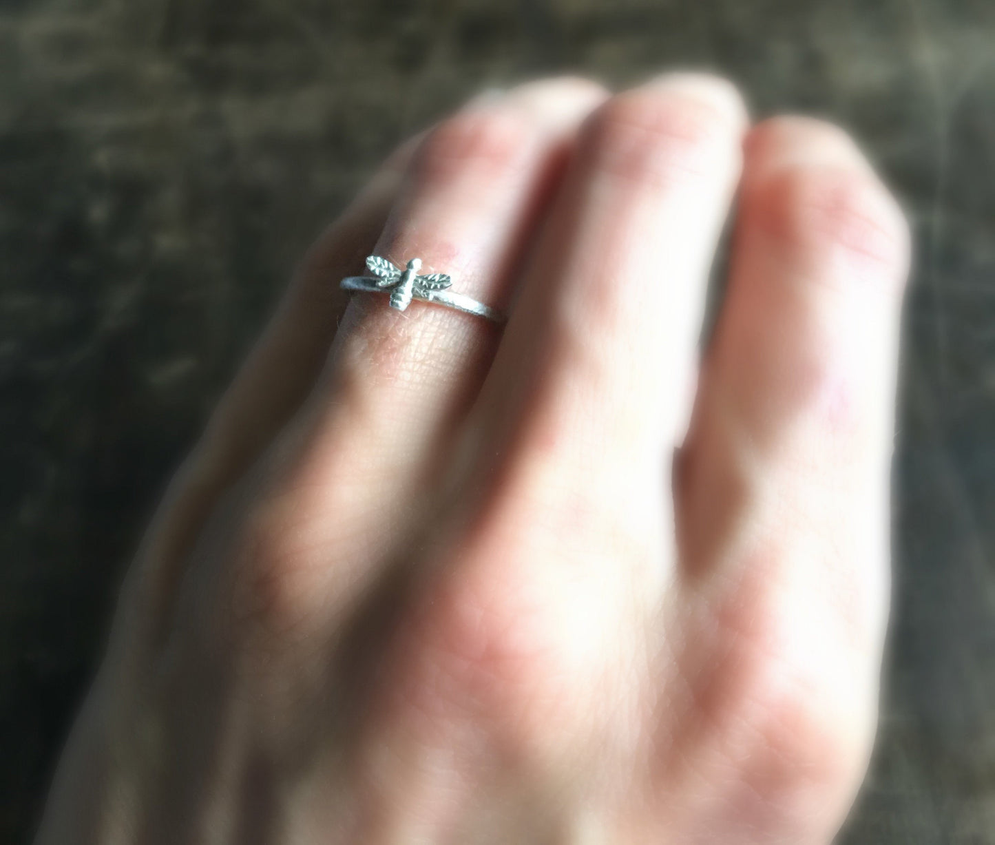 Eco silver Bee ring