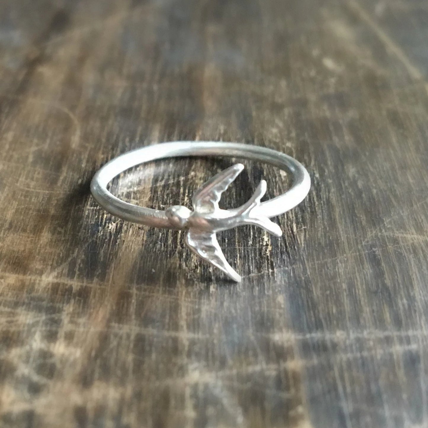 Eco silver Swallow ring
