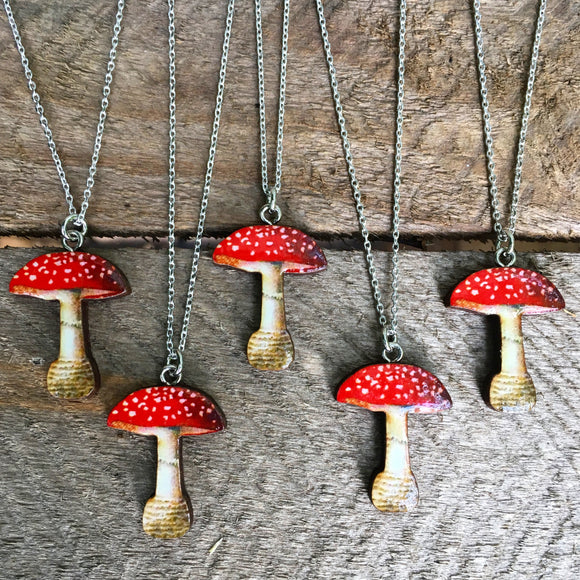 Fairy mushroom necklace