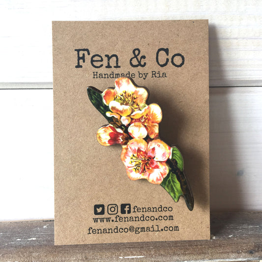 Apple blossom brooch