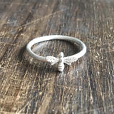Eco silver Bee ring