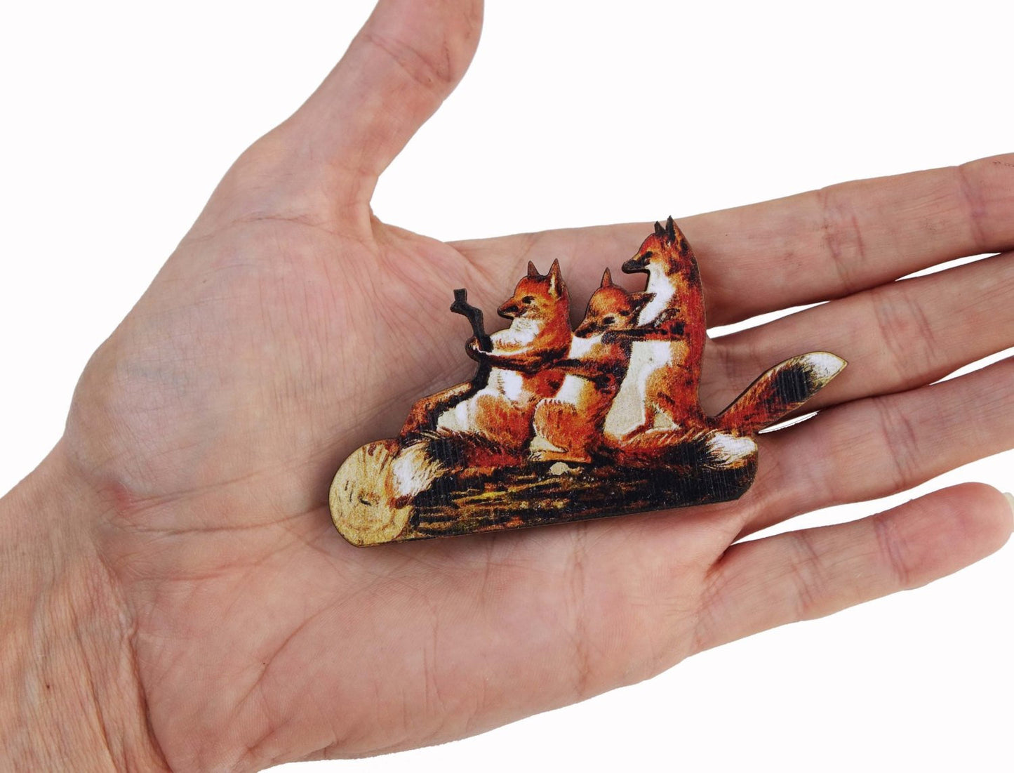 Fox brooch