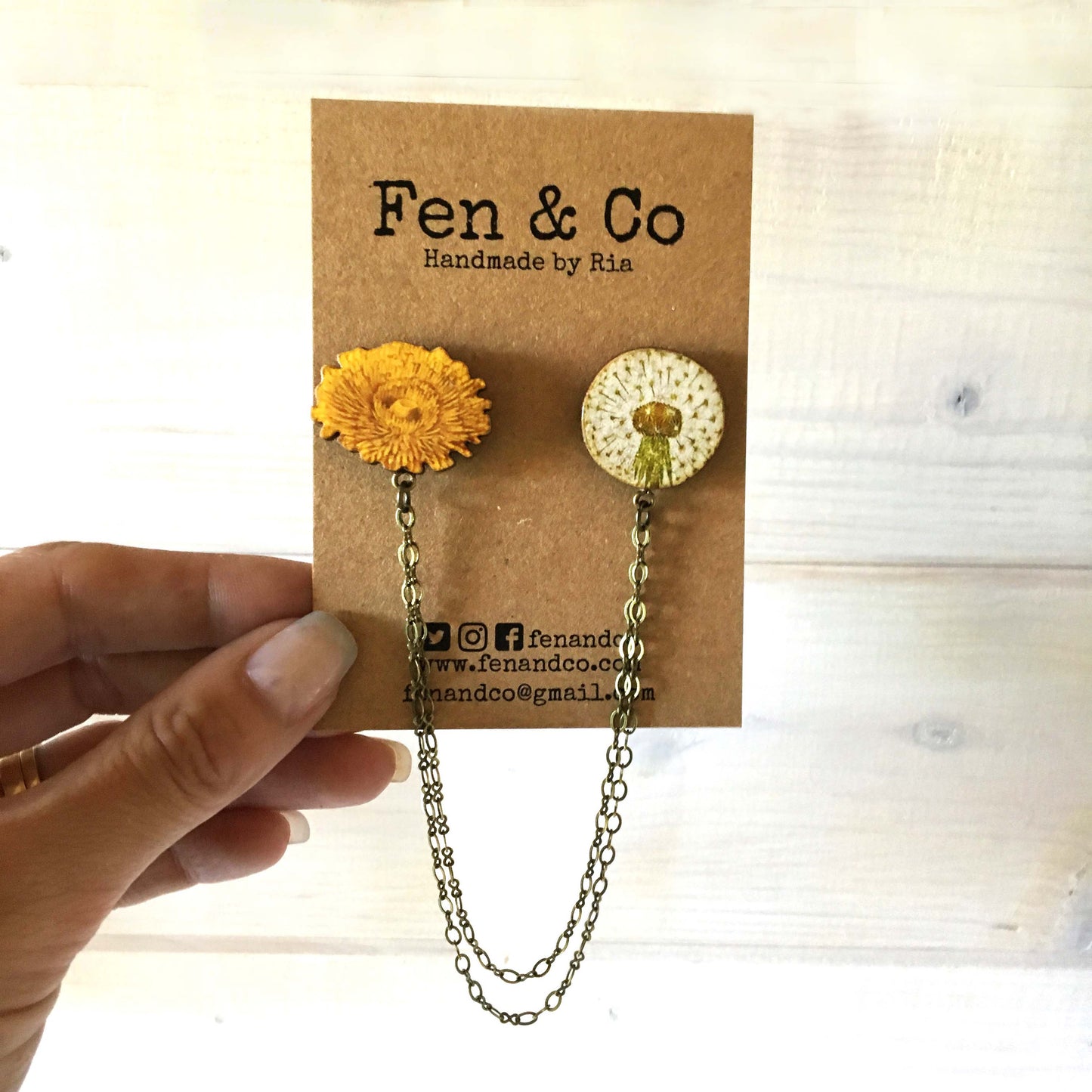 Dandelion lapel pins