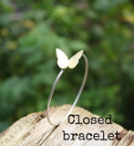 Eco silver butterfly bracelet