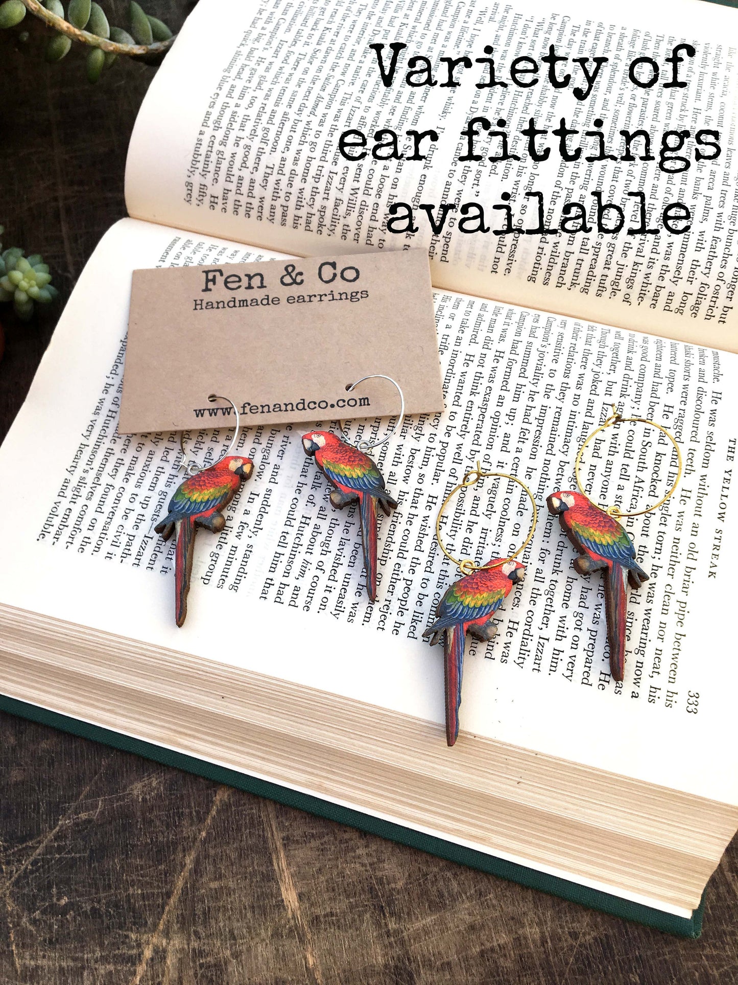 Macaw earrings