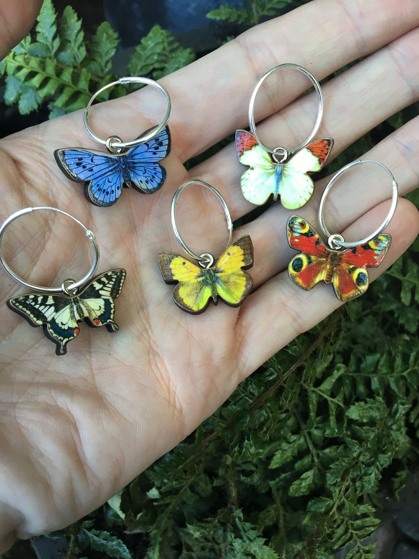 Small British butterfly earrings