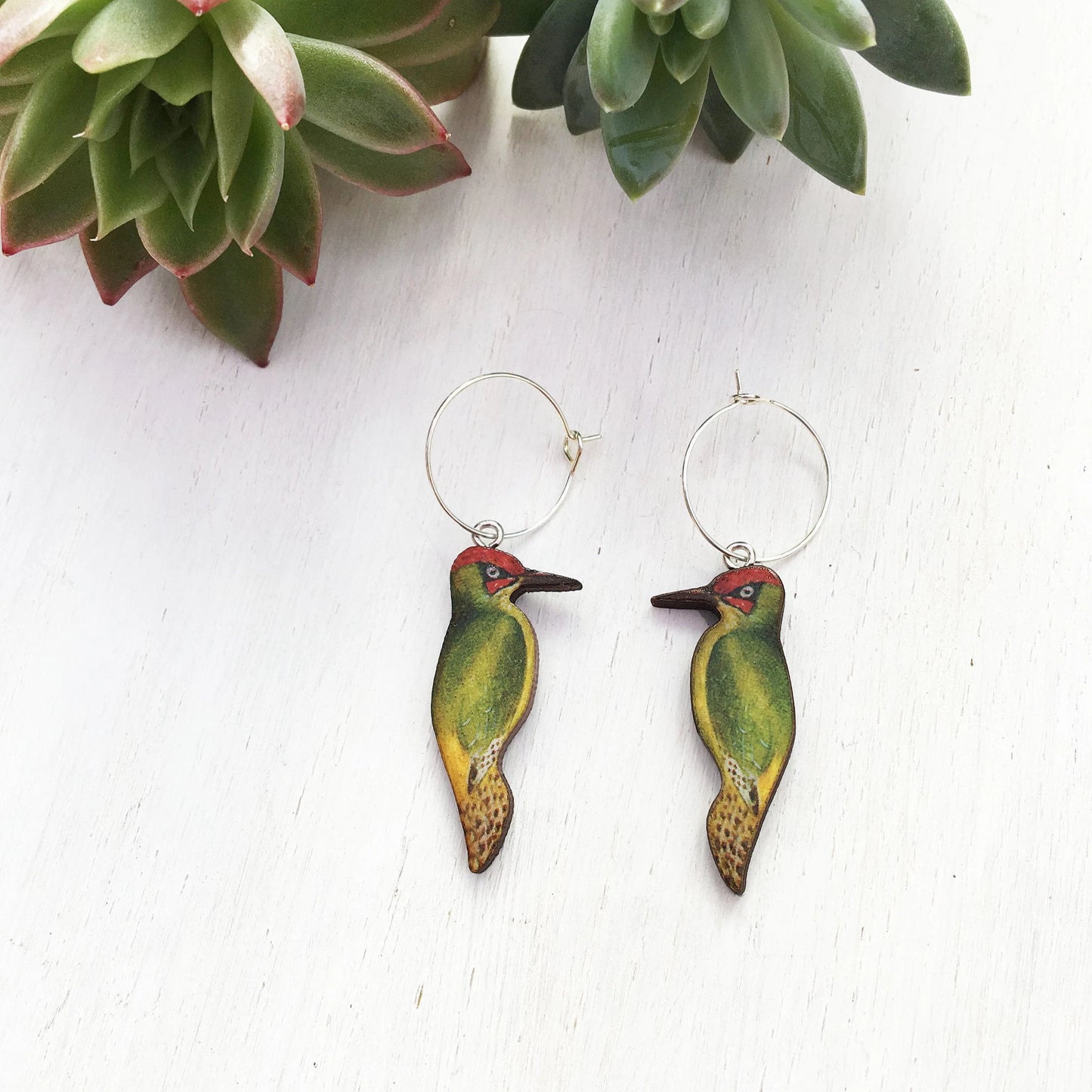 Woodpecker earrings