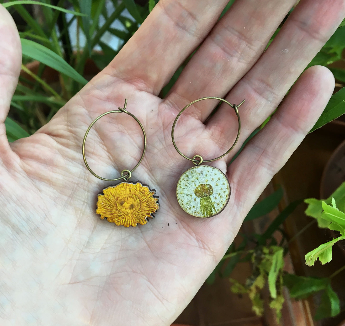 Dandelion earrings