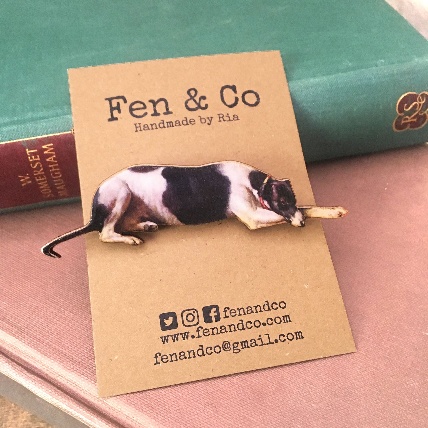 Greyhound Whippet brooch