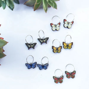 Small British butterfly earrings