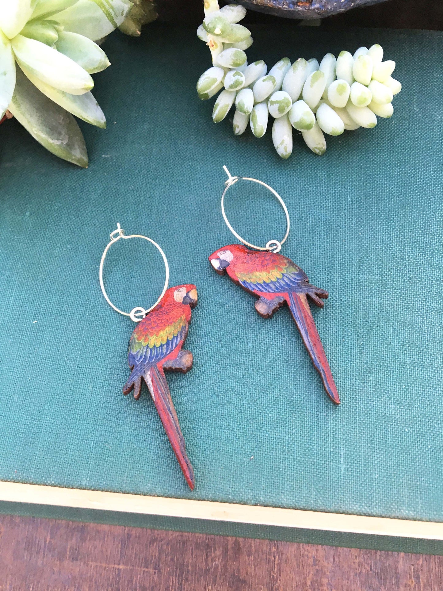 Macaw earrings