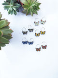 Blue Morpho butterfly earrings
