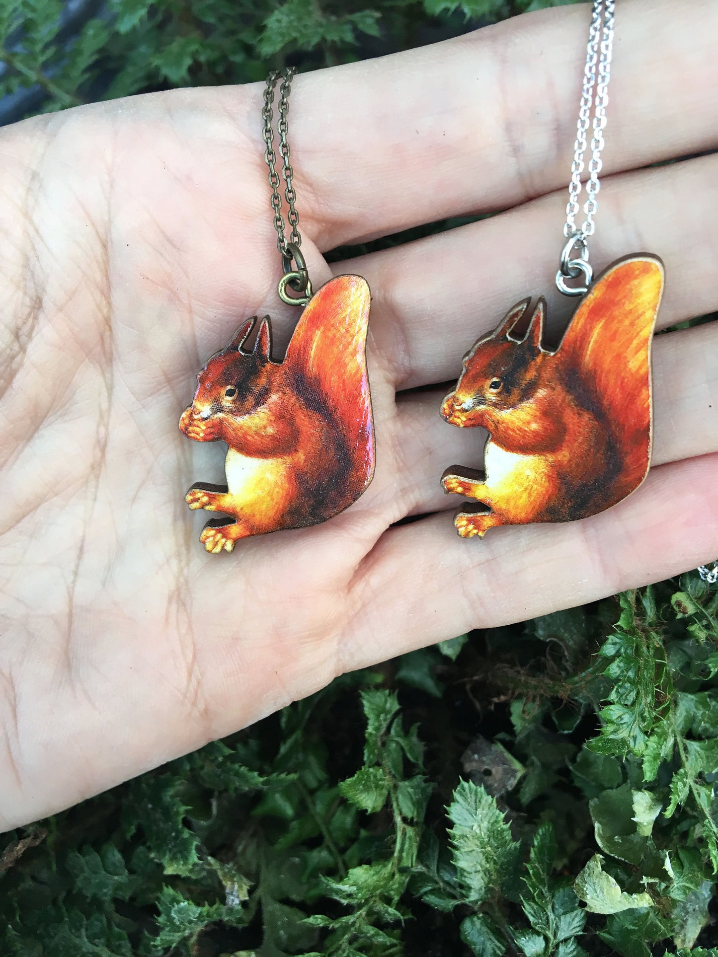 Red squirrel necklace