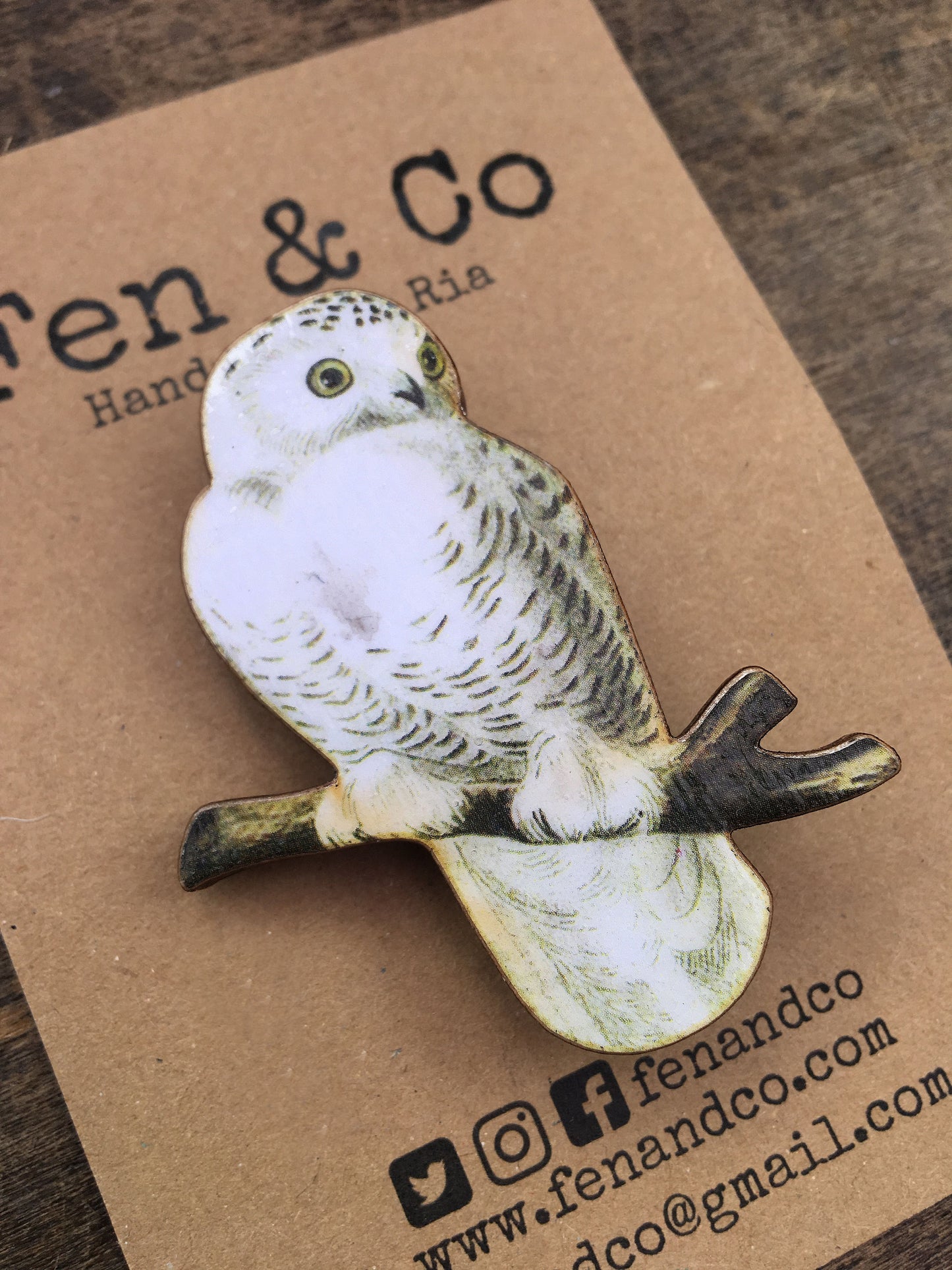 Snowy Owl brooch