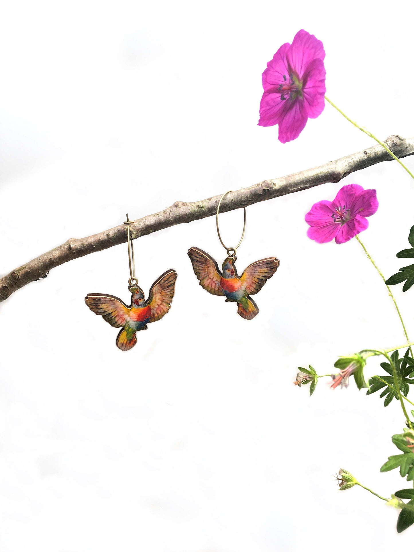 Pink Cockatoo earrings