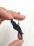 Black cockatoo earrings
