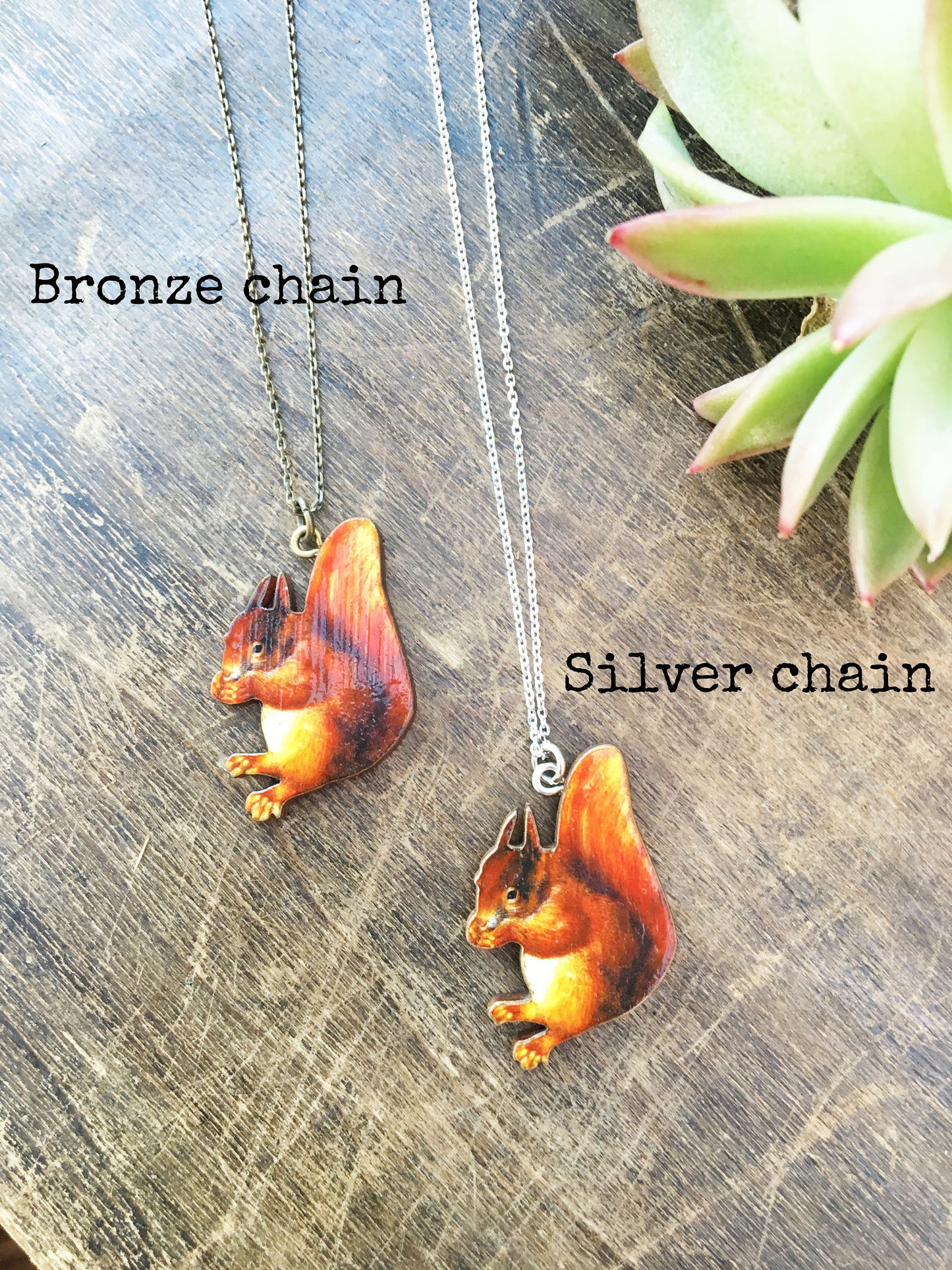 Red squirrel necklace