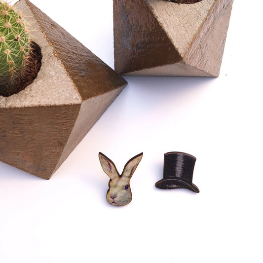 Top hat and rabbit collar pins