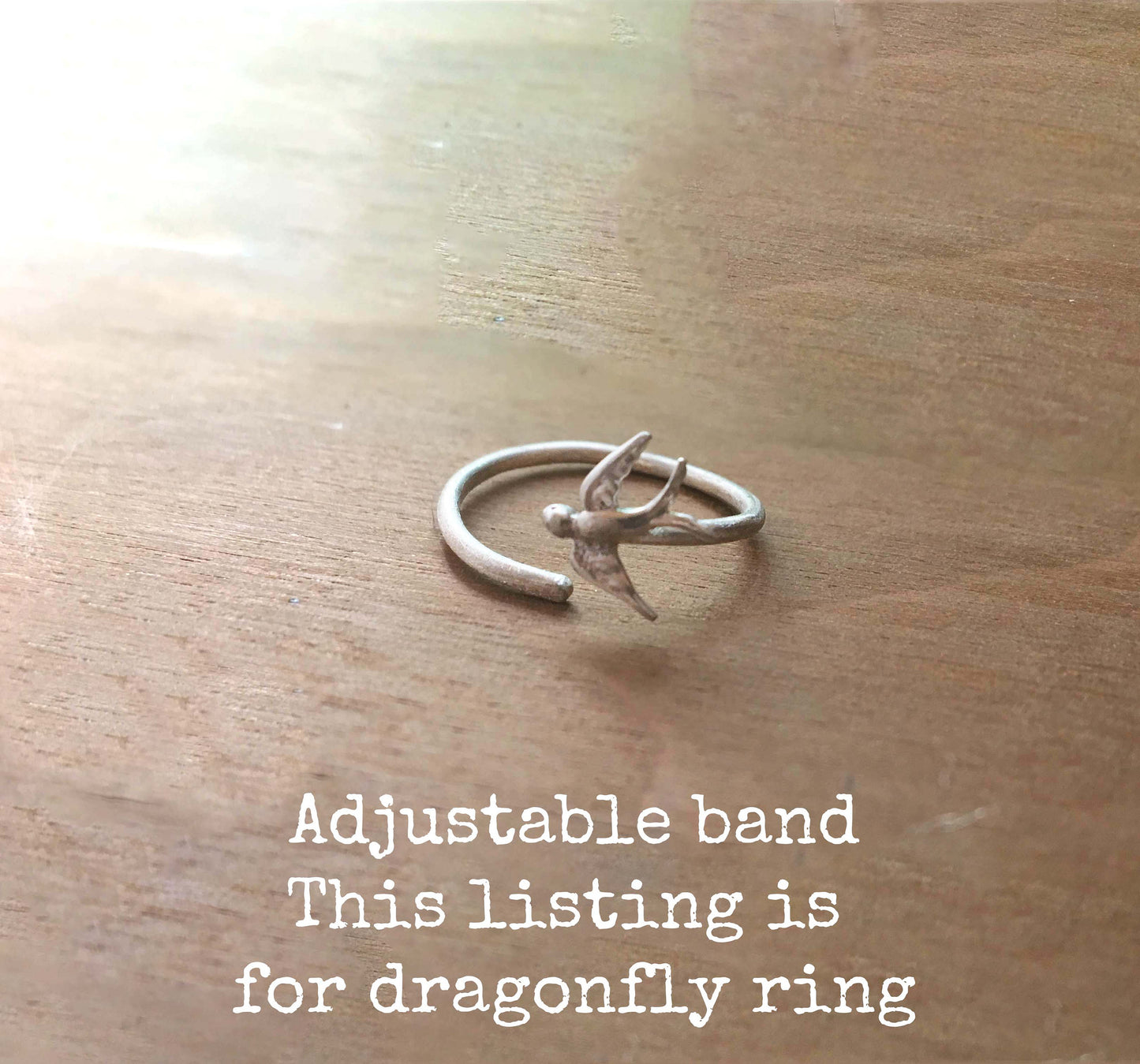 Eco silver Dragonfly ring