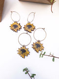 Sunflower earrings