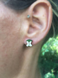 Apple stud earrings