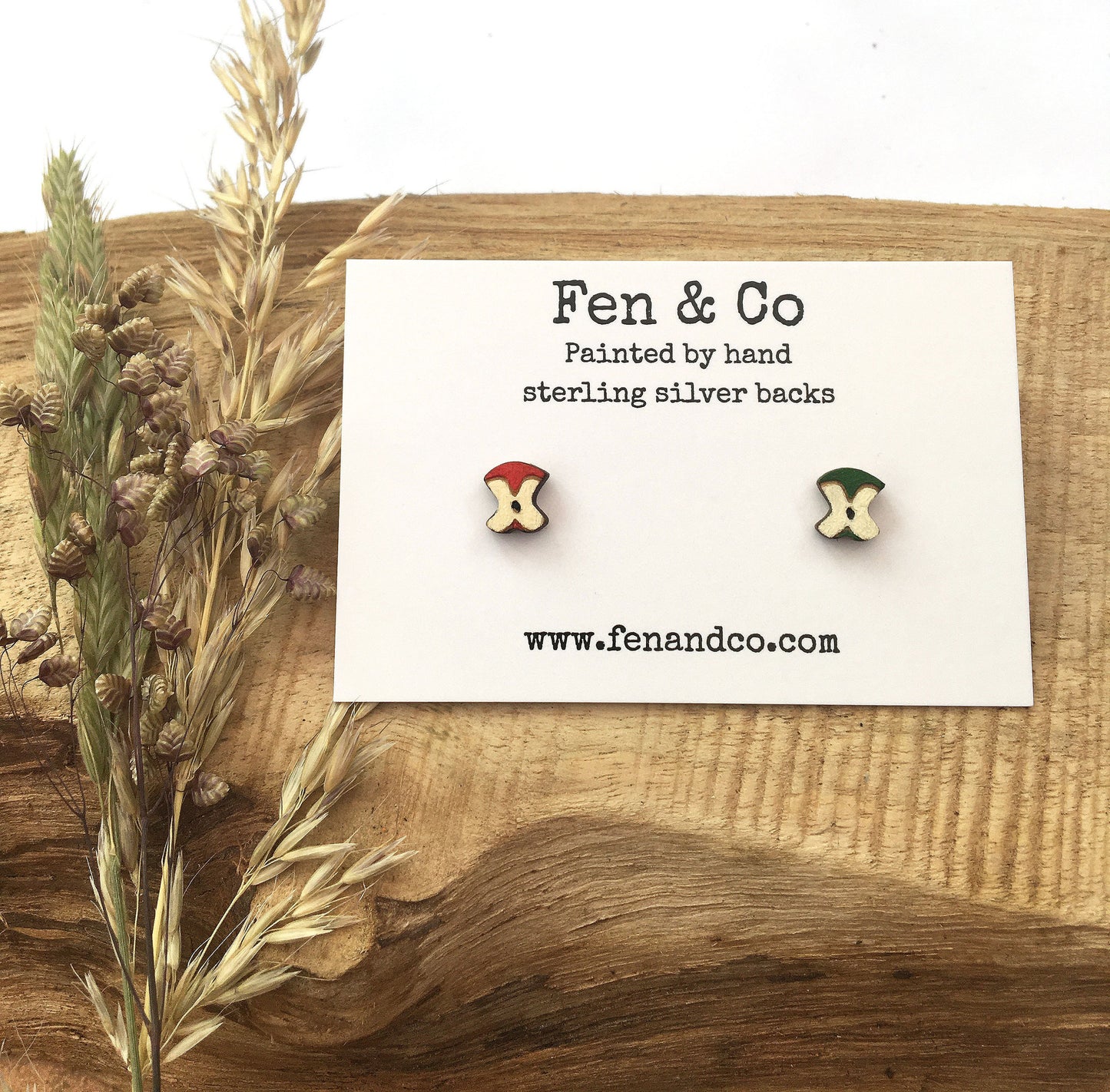 Apple stud earrings