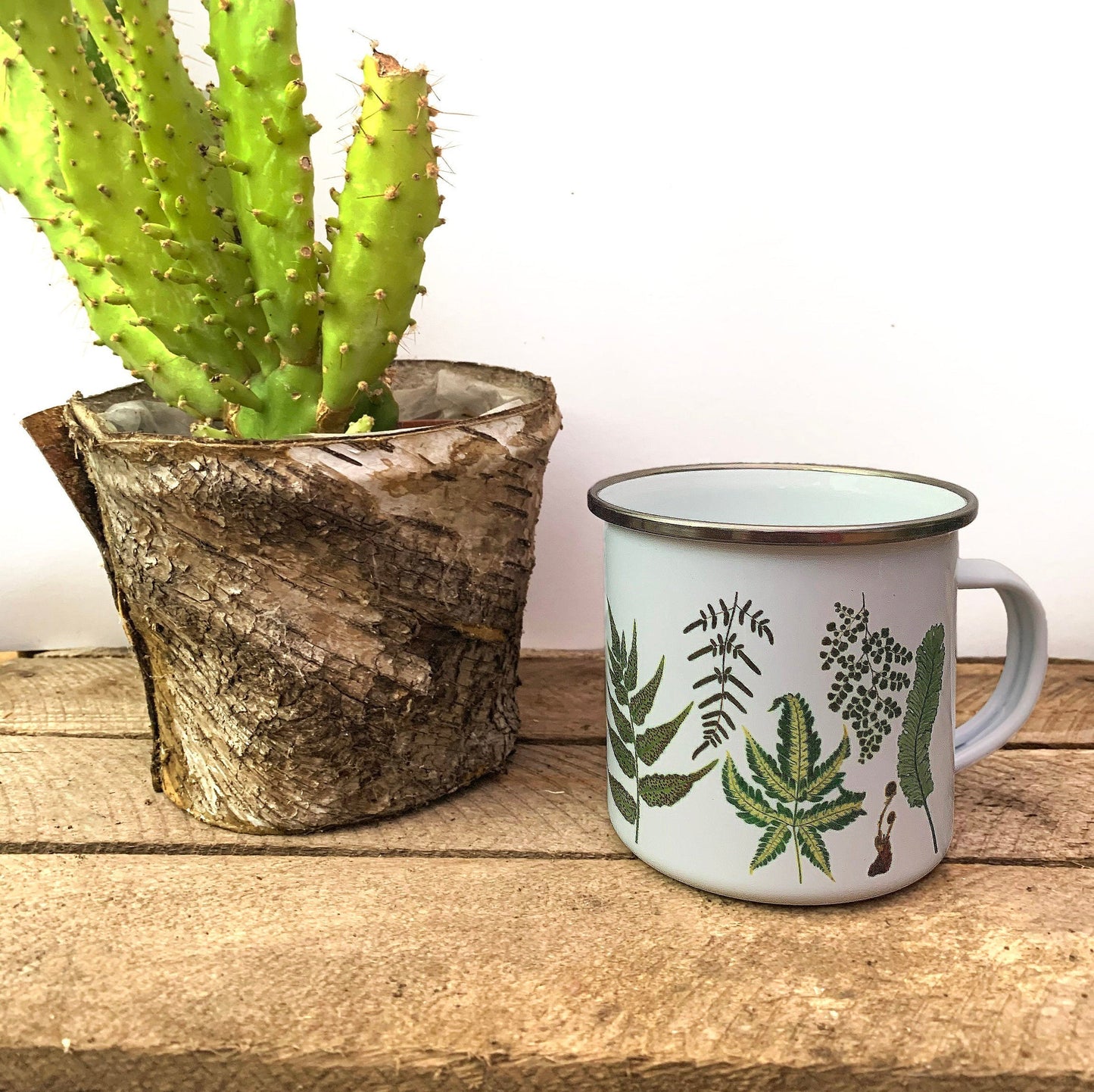 Fern enamel mug