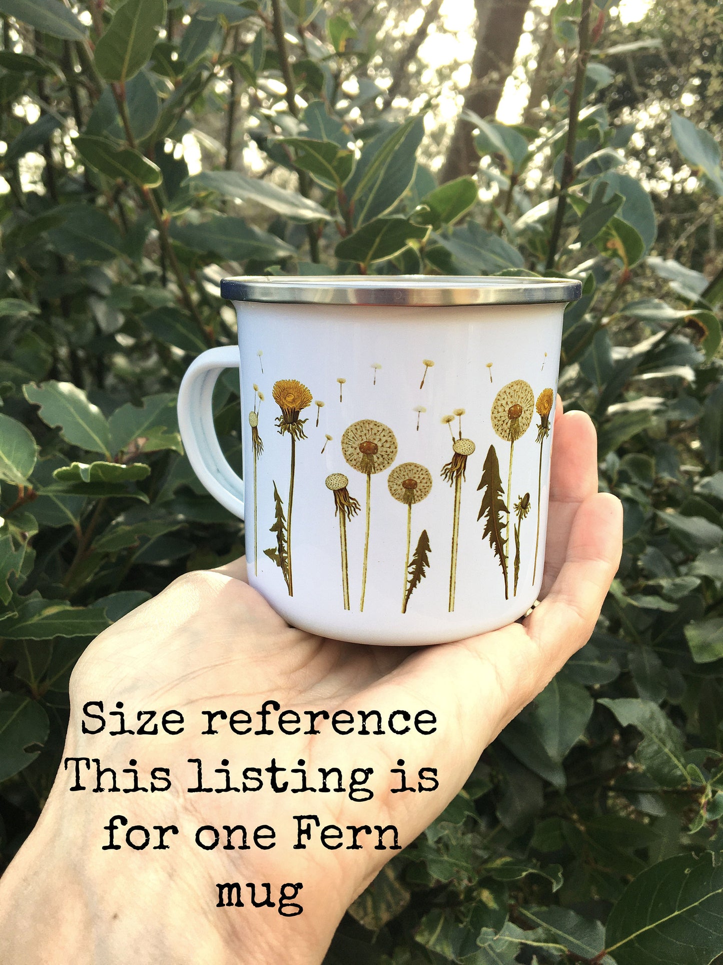 Fern enamel mug