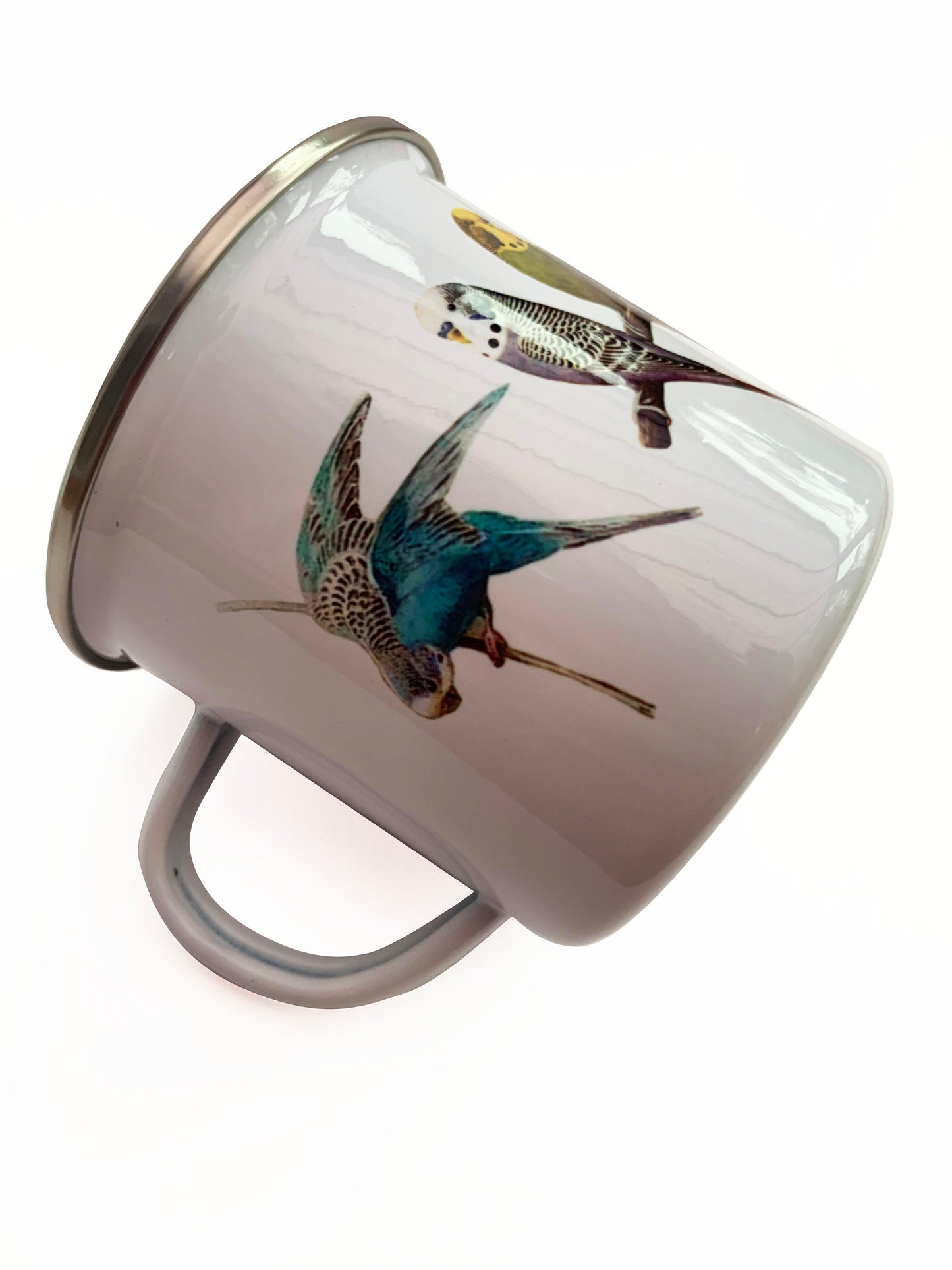 Budgie enamel mug