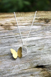 Silver butterfly necklace joy jewelry