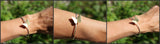 Eco silver butterfly bracelet