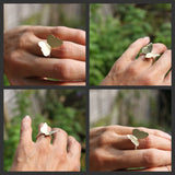 Eco silver butterfly ring